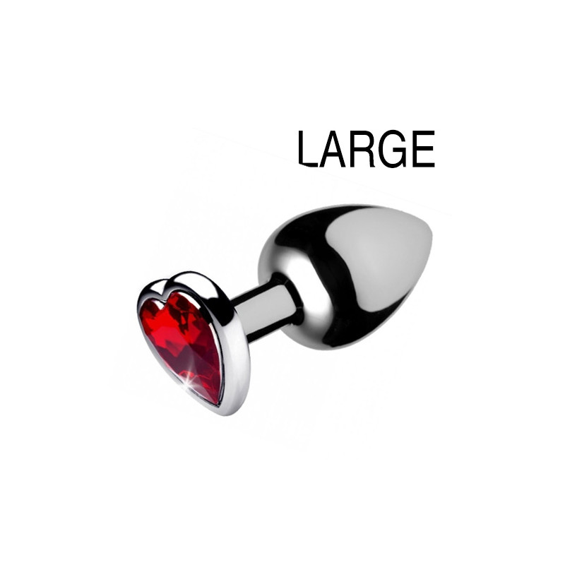 Booty Sparks Plug bijou Heart Gem Rouge 8 x 4 cm